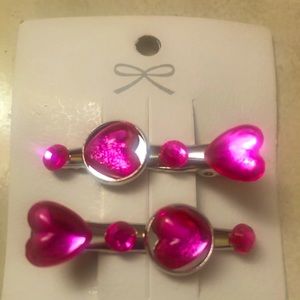 Small rhinestone hair clips